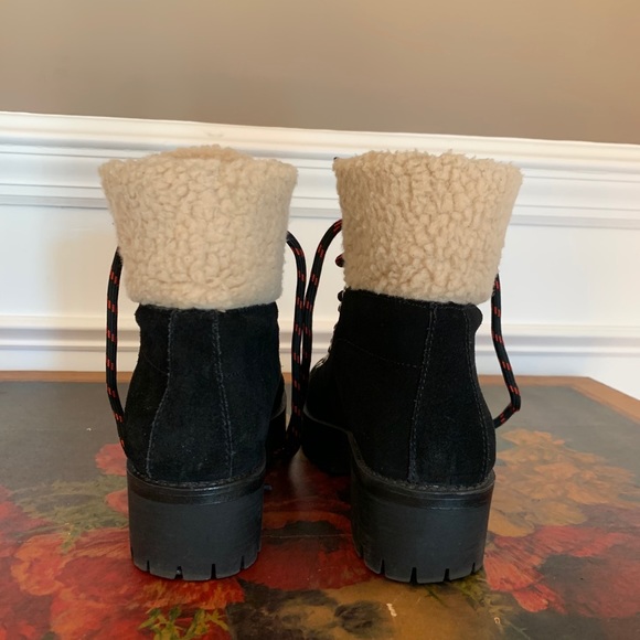 Steve Madden Suede/Faux Fur Booties - Picture 3 of 3